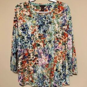 Multiples multicolor blouse. Sz XL